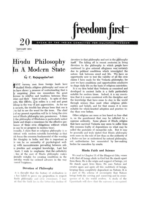 First page of Freedom First