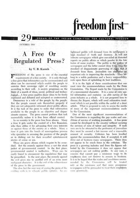 First page of Freedom First