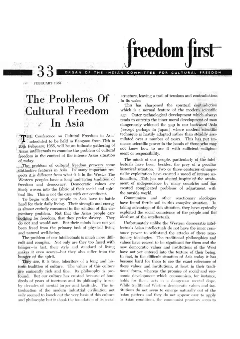 First page of Freedom First