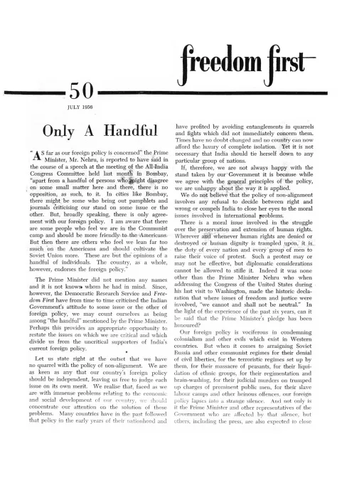 First page of Freedom First