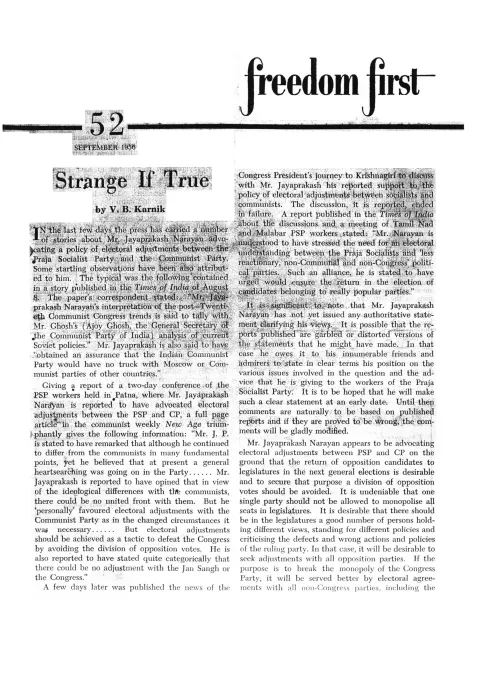 First page of Freedom First