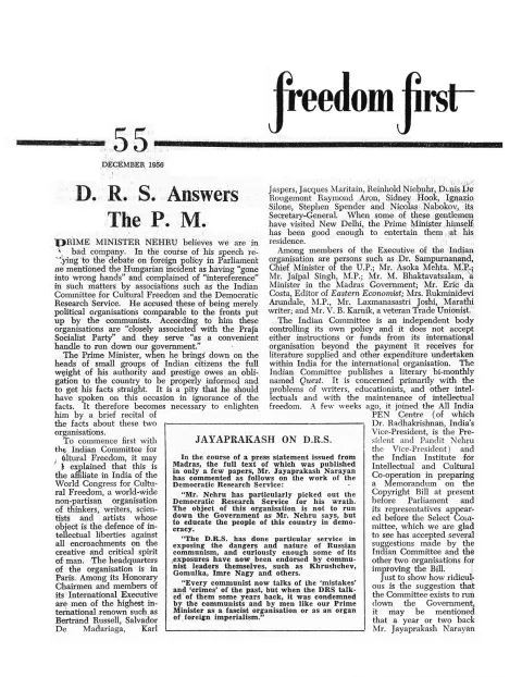 First page of Freedom First