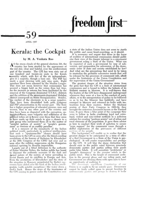 First page of Freedom First