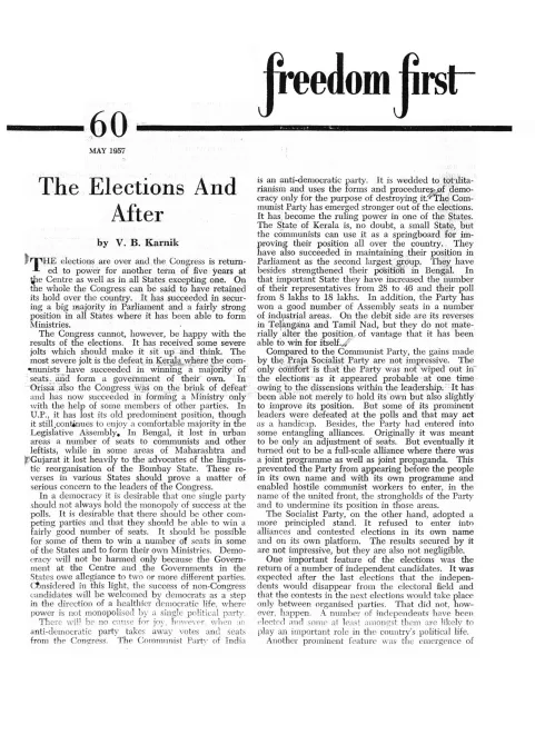 First page of Freedom First