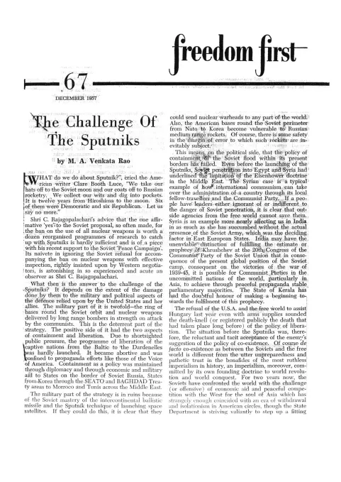 First page of Freedom First