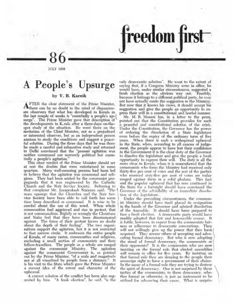 First page of Freedom First