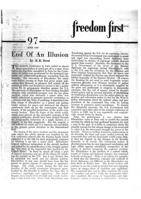 First page of Freedom First