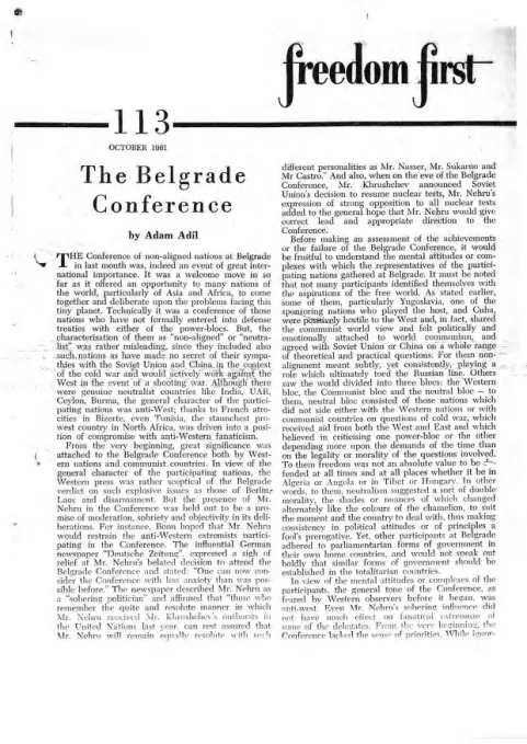 First page of Freedom First