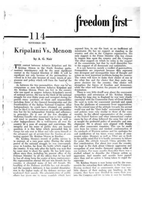 First page of Freedom First