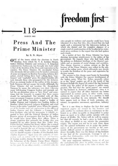 First page of Freedom First