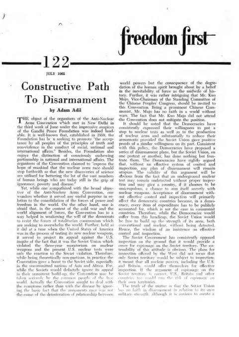 First page of Freedom First