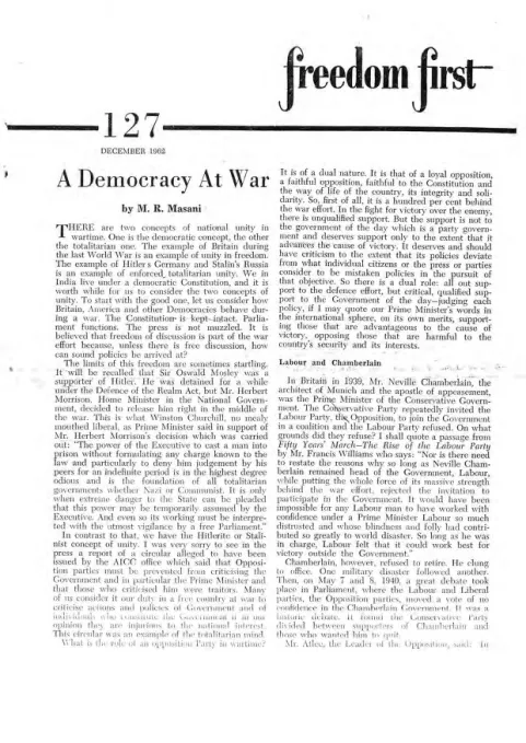 First page of Freedom First