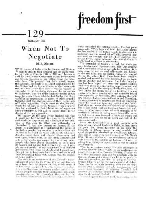 First page of Freedom First