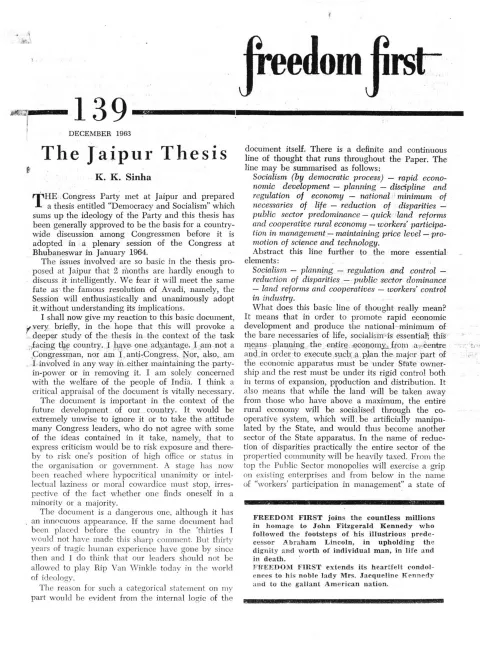 First page of Freedom First