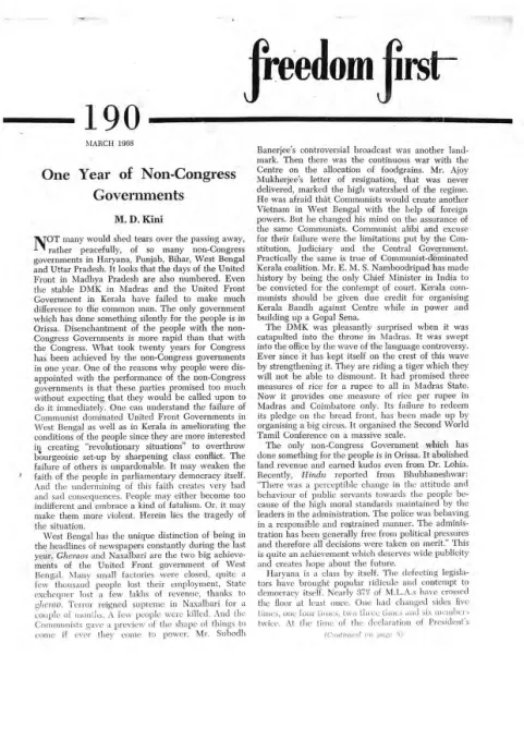 First page of Freedom First