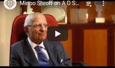 Minoo Shroff on A D Shroff Memorial Trust and the Forum of Free Enterprise