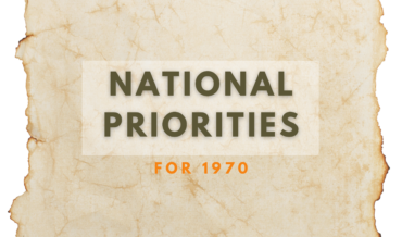 National Priorities for 1970