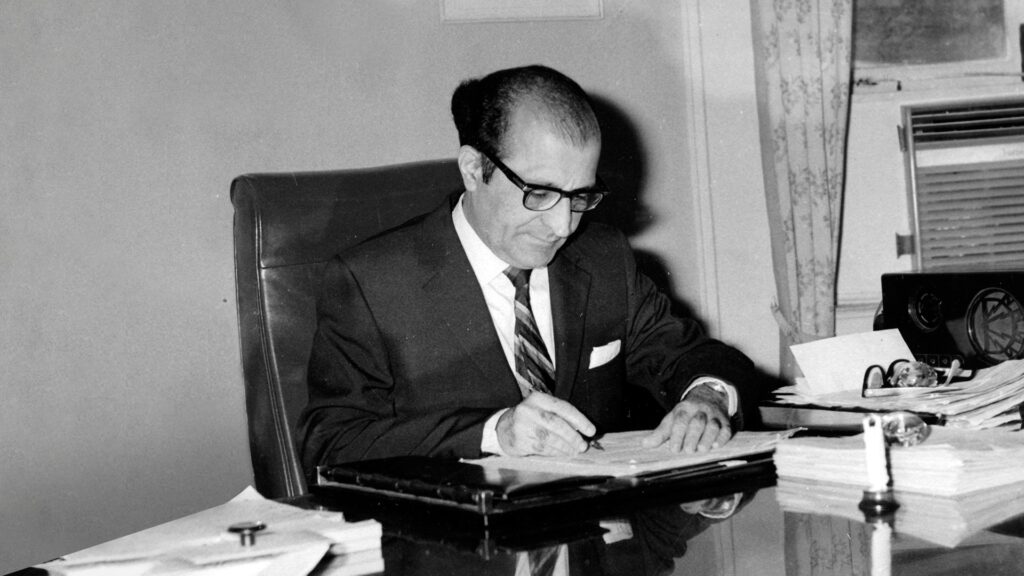 Nani Palkhivala at his desk | Photo: Tata Group