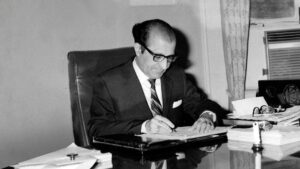 Nani Palkhivala at his desk | Photo: Tata Group